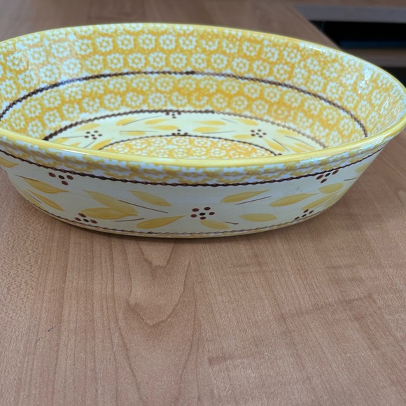 temptations bakeware presentable ovenware old world yellow Tara serving bowl - Picture 2 of 6